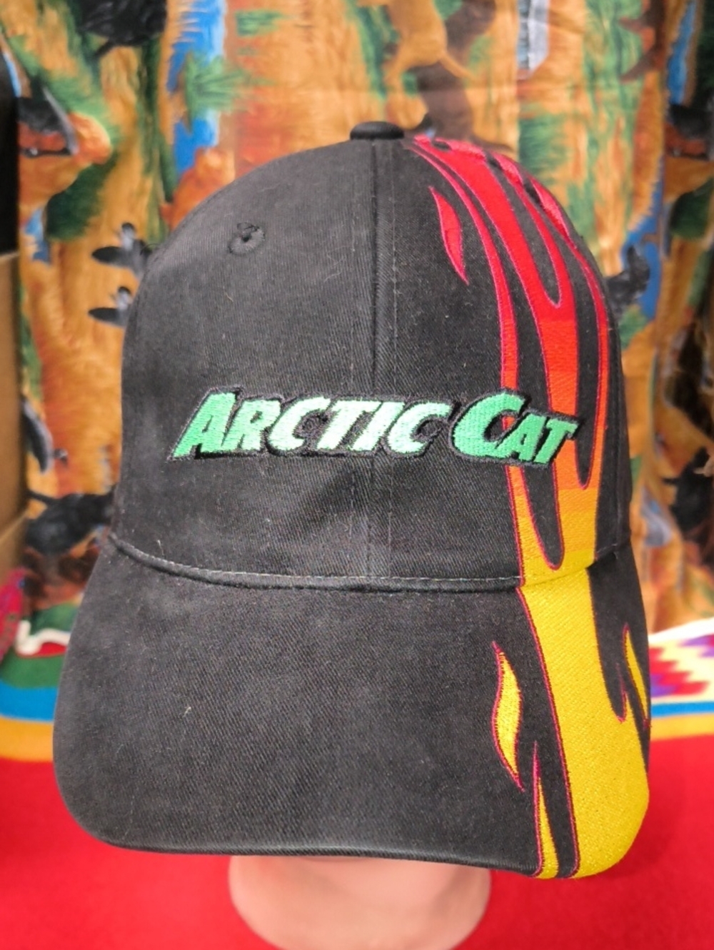 Arctic Cat Cannon Power Sports Cannon Falls WI Raging Flames Strap-on Hat Cap